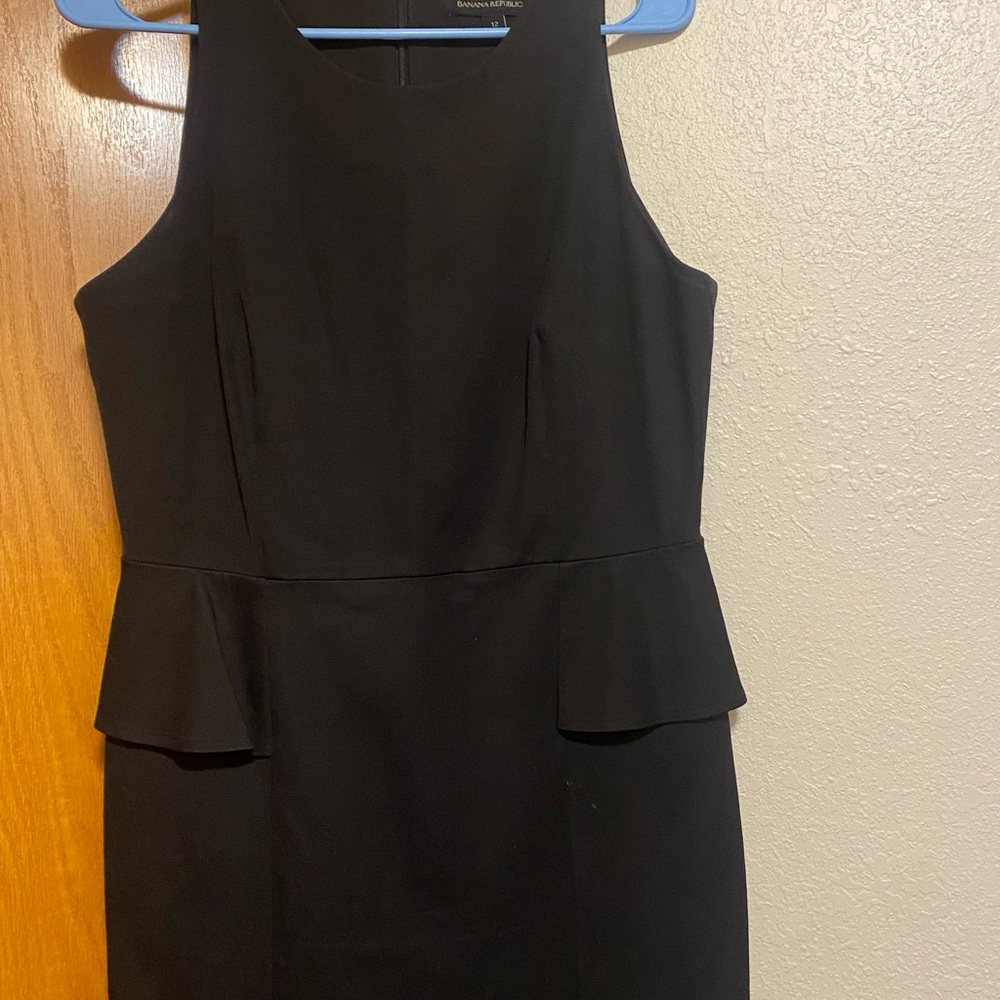 Banana Republic Black Peplum Mini Dress